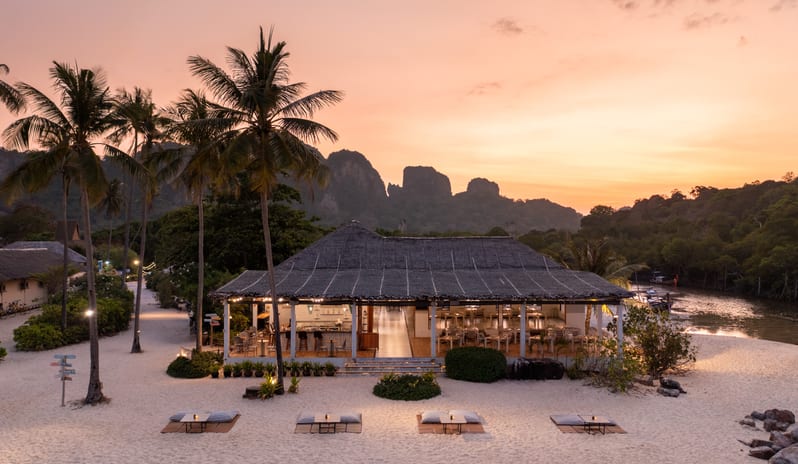 The Beach House Sunset Aerial